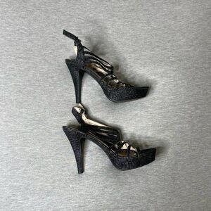 Fashion Nova Easy Pickins Women’s Rhinestone Sparkly Strappy Stiletto High Heels